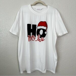 NWT PatPat White Christmas Ho Ho Ho Crewneck Mens Tee, Size XL
